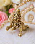 Pure Brass Laddu Gopal Idol for Home Temple and Spiritual Puja