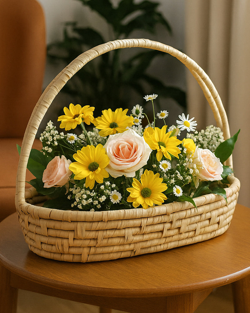 Seagrass Decorative Gift Basket and Hamper, Perfect for Fruits and Vegetables