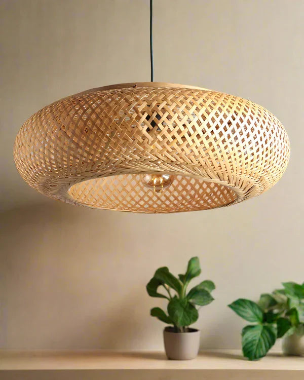 Boho Bamboo Pendant Lamp for Home Decor and Lounge