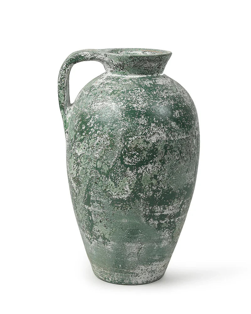 Wide-Mouth Terracotta Vase for Floral Arrangements