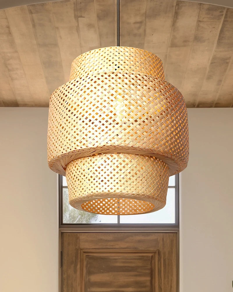 Minimalist Bamboo Pendant Light for Balcony and Patio