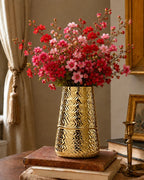 Handcrafted Hammered Vase for Flowers, Tabletop & Home Decor