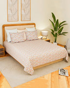 Multicolor Double Bedsheet Set King Size Export Cotton 300 TC