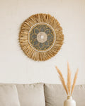 Minimalist Raffia Wall Feature for Calm Interior Aesthetics