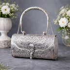 Brass Silver Plated Purse / Clutch bag (8.5 Inch) Vedansh Craft