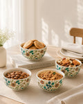 Ceramic Serving Bowl Set for Snacks & Food Serving, Set of 4