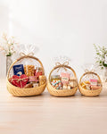 Handwoven Bamboo Baskets with Handles for Kitchen and Home Organization (Set of 3)