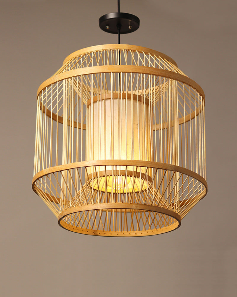 Minimalist Bamboo Pendant Lamp for Dining Room and Lounge