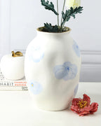 Hand-Painted Ceramic Flower Vase for Accent Tables