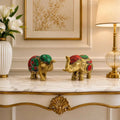 Brass Stone Work Elephant Statue Vedansh Craft