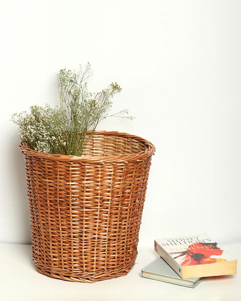 Multipurpose Wicker Basket – Ideal for Plants, Storage, or Use as a Dustbin