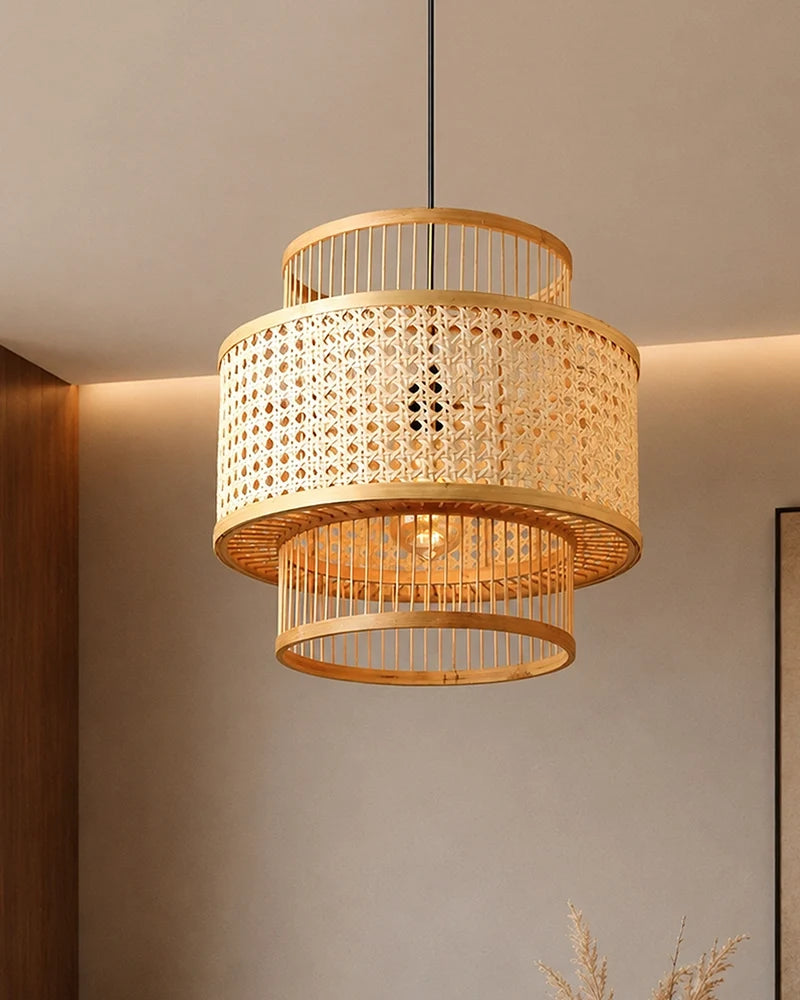 Decorative Bamboo Hanging Lamp for Bedroom and Study Room