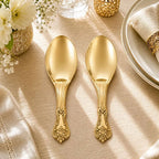 Brass Rice Serving Spoon Pair (9 Inch) Vedansh Craft