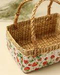 Rustic Seagrass Fruit Basket for Gifting, Tabletop Organization, and Home Decor