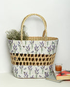 Seagrass Woven Jali Tote Bag for Market & Beach