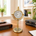 Brass Table Clock (5.5 Inch) Vedansh Craft