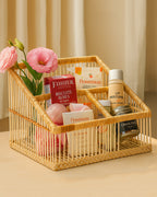 Bamboo Wardrobe & File Storage Organizer - Wicker Bathroom Organiser