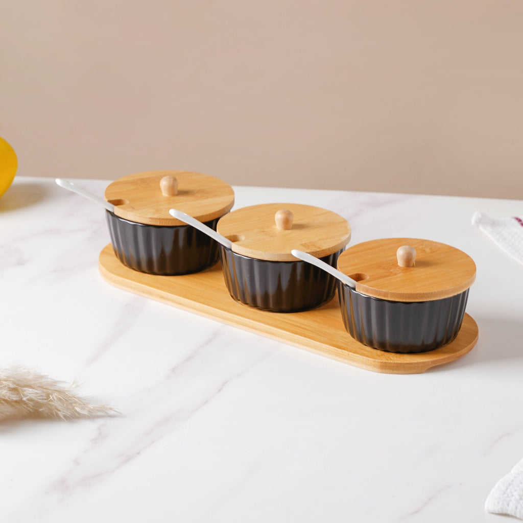 Pepper Black Spice Jar Set Of 3 Nestasia