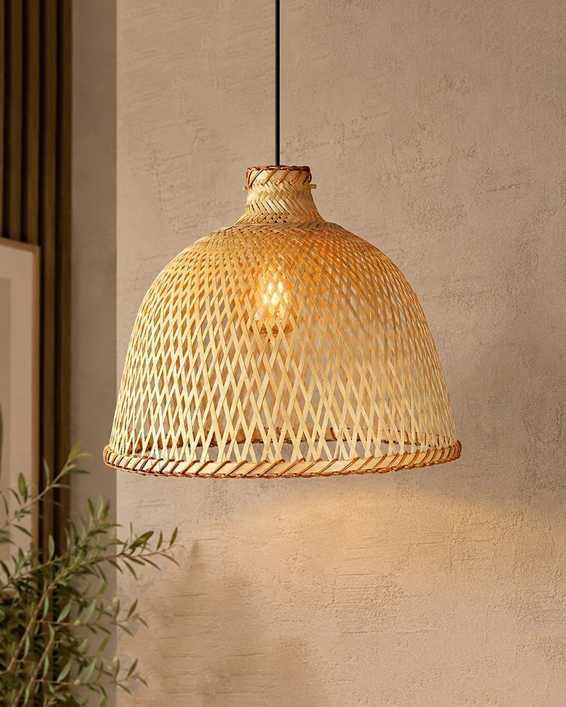 Natural Bamboo Hanging Lamp for Kids Room and Living Room