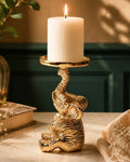 Decorative Elephant Pillar Candle Holder for Home & Festive Decoration