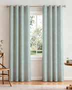 Classic Polyester Door Curtain with Eyelets (Blue, 7 ft)
