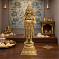 Brass Deep Lakshmi Standing Idol (12.5 Inch) Vedansh Craft