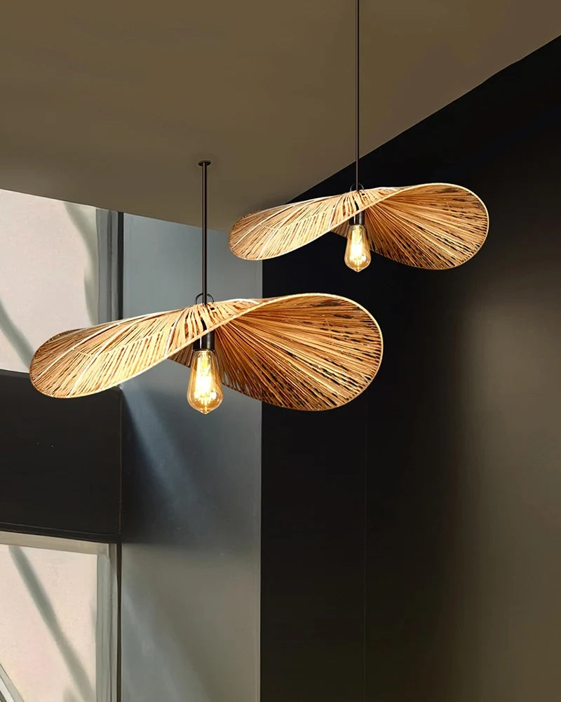 Handmade Raffia Pendant Lamp for Home and Balcony
