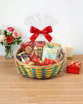 Handwoven Bamboo Fruit Basket for Kitchen and Home Organization