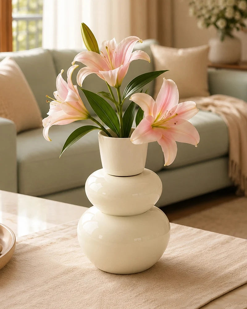 Elegant Metal Vase for Modern Minimalist and Luxury Home Interiors