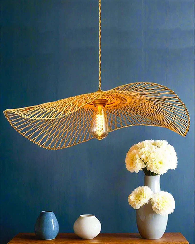 Handmade Bamboo Ceiling Lamp for Living Room Decoration