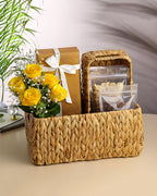 Home Storage Water Hyacinth Baskets for Organizing Clothes, Kitchen Items, and Shelves
