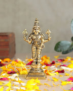 Brass Lord Vishnu Ji Murti for Home Temple and Pooja Room