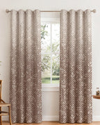 Premium Polycotton Eyelet Door Curtain (Brown, 7 ft)