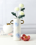 Wide Mouth Ceramic Vase for Lush Floral Displays