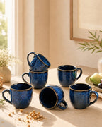 Ceramic Tea Serving Set for Home Dining & Beverage Serving, Set of 6