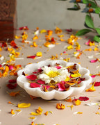 Elegant Marble Urli Bowl for Home Decor, Pooja Room, and Mandir Display
