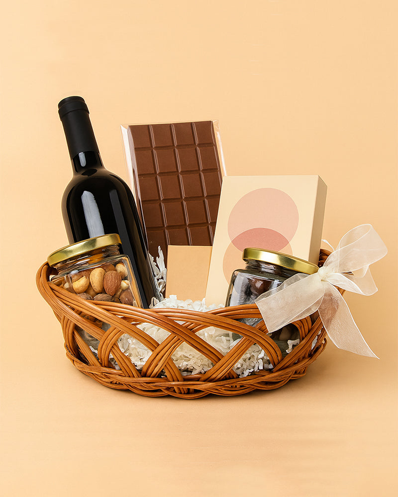 Wicker Fruit and Storage Baskets, Cane Gift Hamper for Kitchen and Home