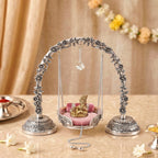 Silver Plated Brass Arch Laddoo Gopal Jhula Nestasia