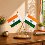 Brass National Flag Stand (12 Inch) Vedansh Craft
