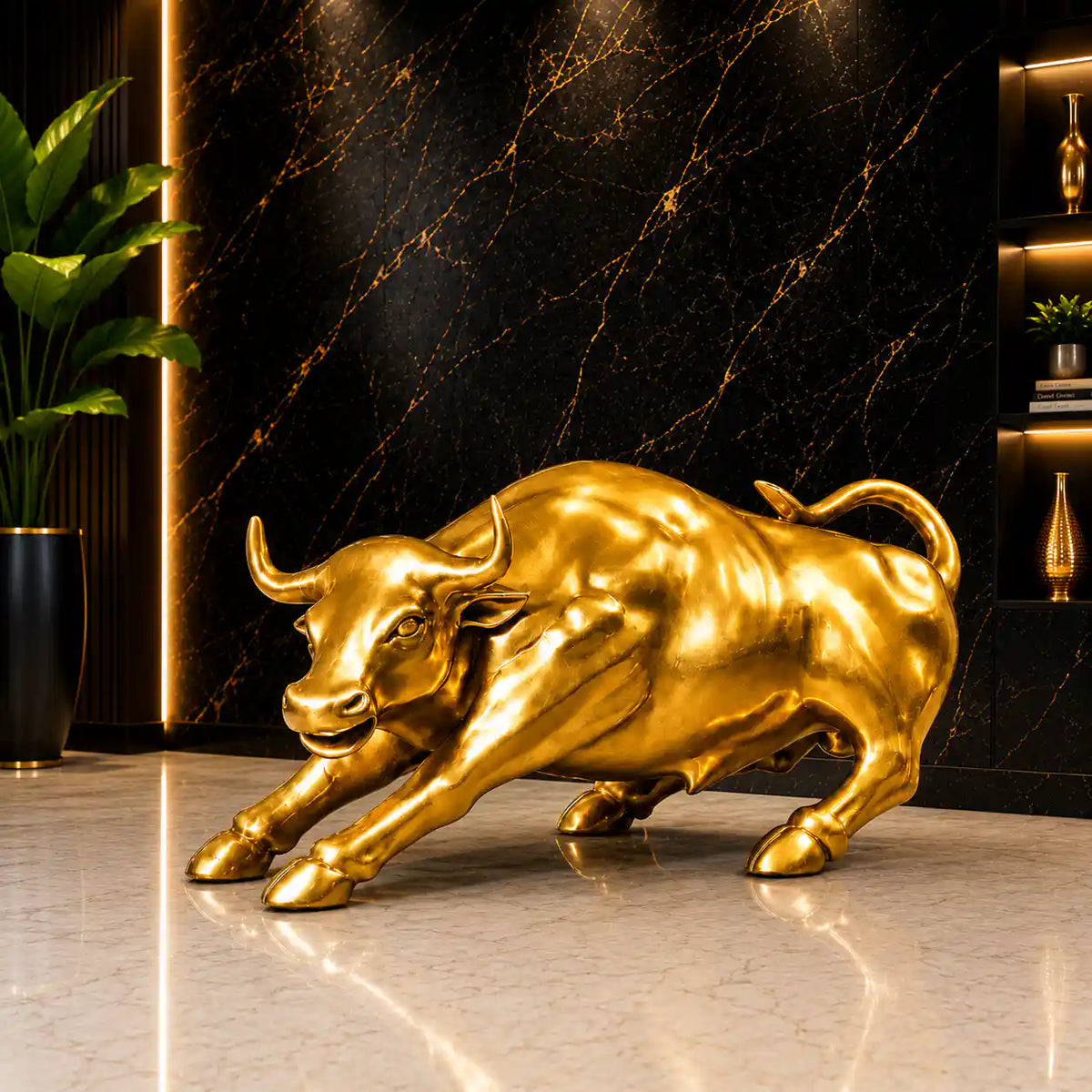 Brass Decorative Bull Statue (15 Inch) Vedansh Craft