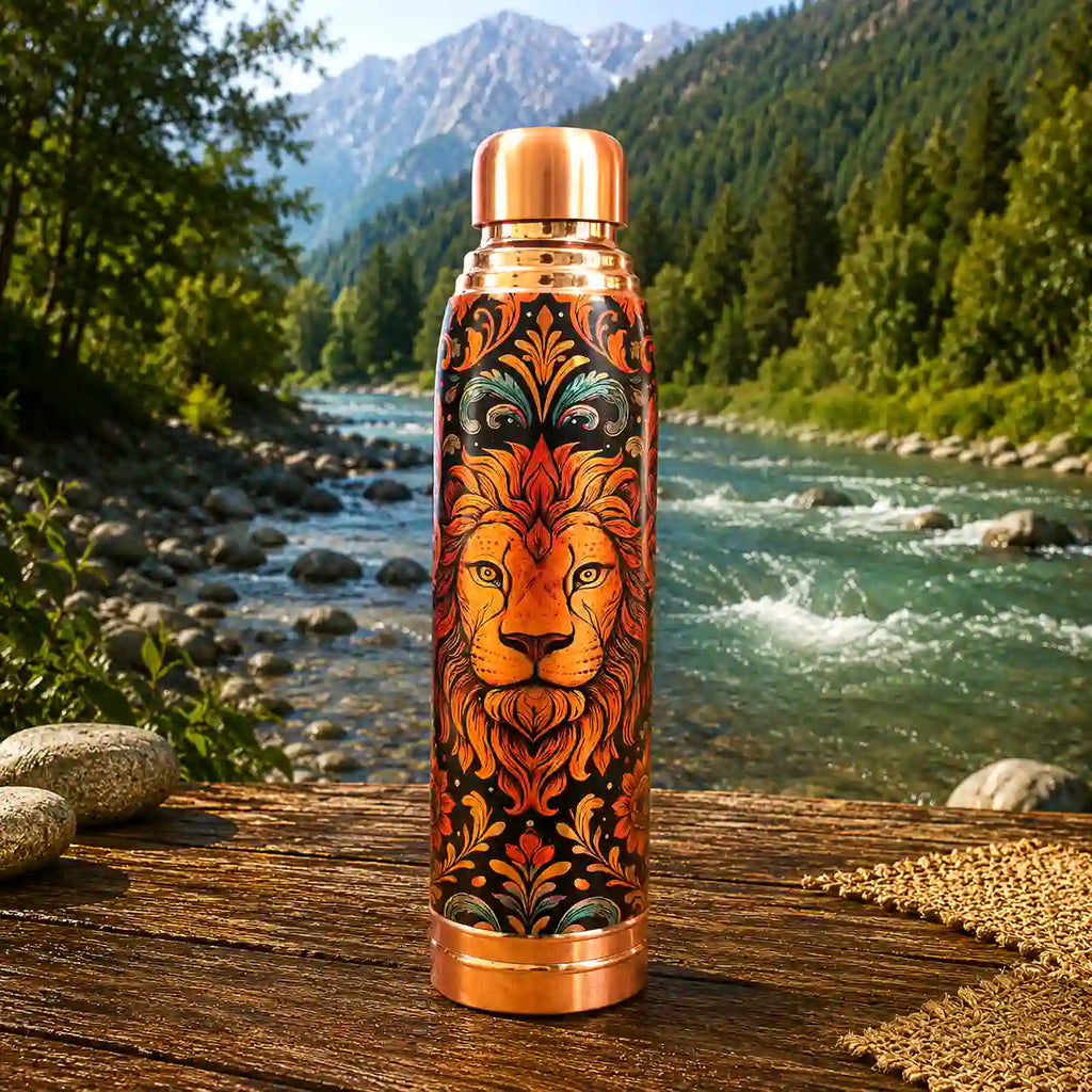 Copper Water Bottle (11.5 Inch) Vedansh Craft