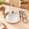 Copper/Brass Hammered Thali/Dinner Set Vedansh Craft