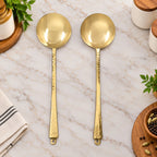 Brass Kitchen Ladles Set  (15.5 Inch) Vedansh Craft