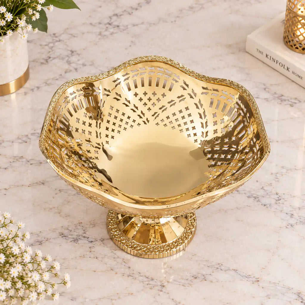 Brass Decorative Fruit Jali Bowl (4.5 inch) Vedansh Craft