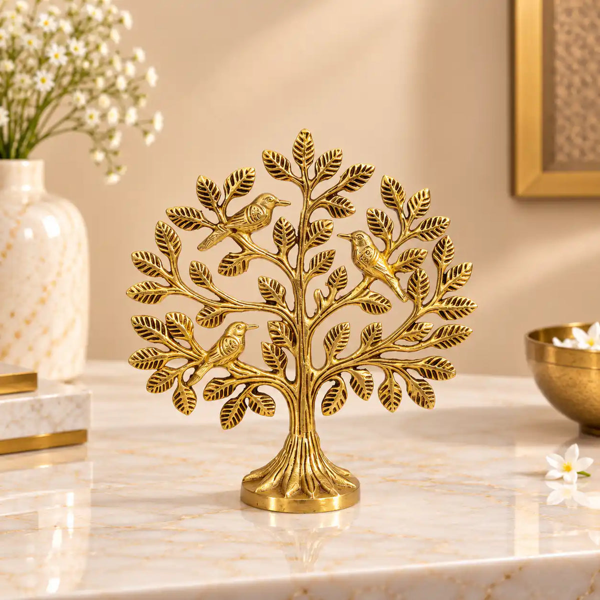 Brass Kalpvriksha Table Decor (5.5 inch) Vedansh Craft