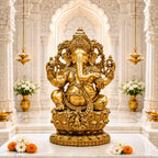 Brass Lord Ganesha Sitting Idol (24 Inch) Vedansh Craft