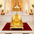 Handcrafted Brass Singhasan with Dome for Laddu Gopal Vedansh Craft