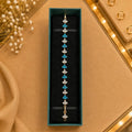 Geometric Tennis Bracelet for Women | Split Leaf & Oval CZ Design Vedansh Craft