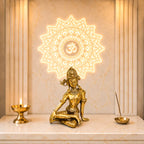 Brass Sitting Indra Dev Idol (9.5 Inch) Vedansh Craft