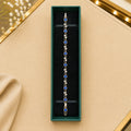 Thin Linear CZ Tennis Bracelet for Women | Gold-Tone Clasp, Gift Box Vedansh Craft